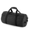 BG655 BagBase Vintage Canvas Barrel Bag Vintage Black colour image